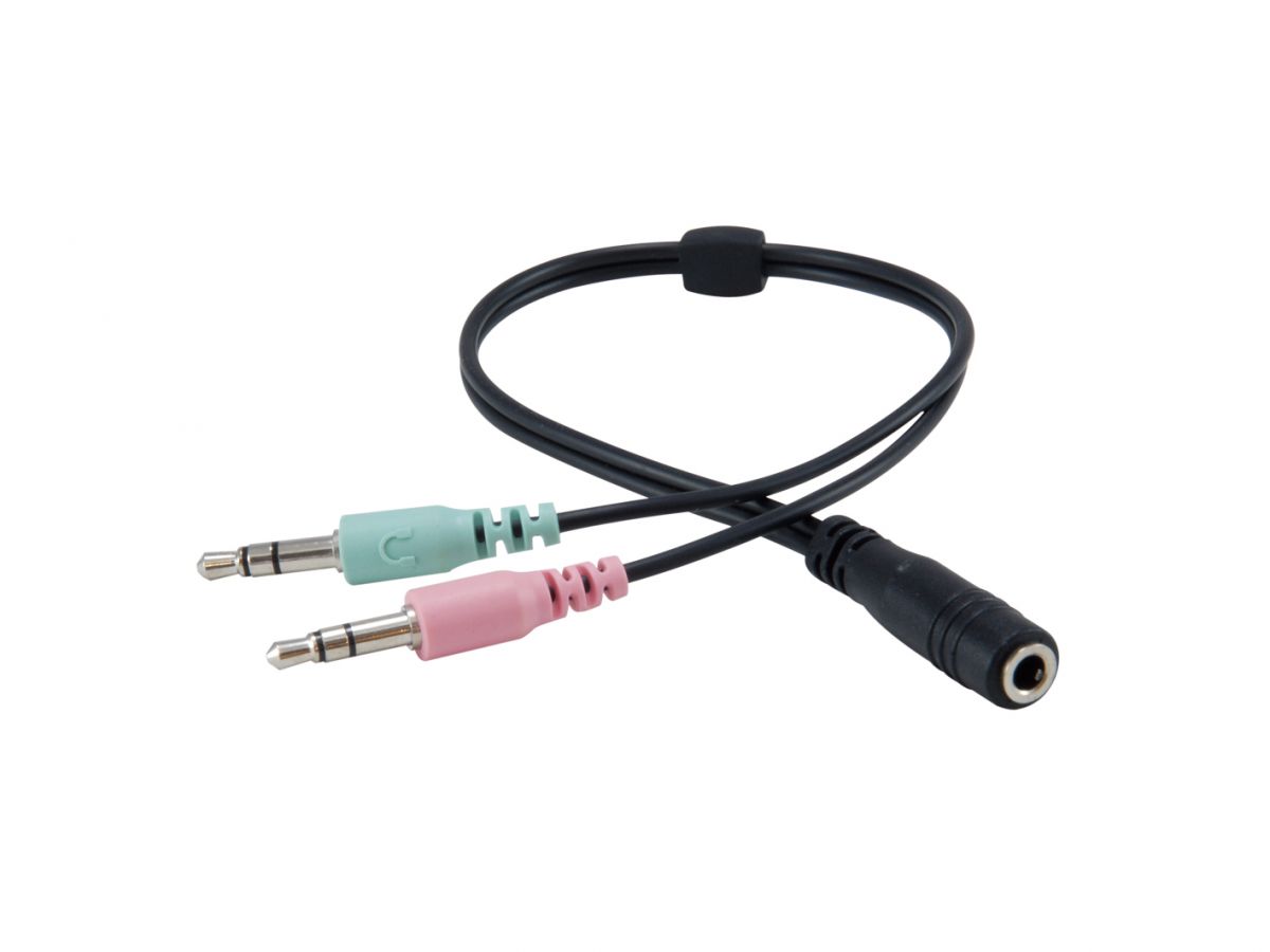 CONCEPTRONIC Headset Stereo AUX/Mikro/Bedien./Split.2.00m sw