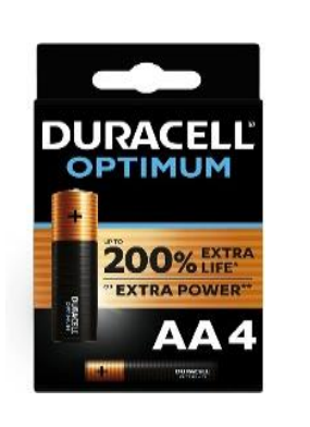 DURACELL Batterien Optimum Alkali-Mangan Micro AAA 1,5 V, 4 St.