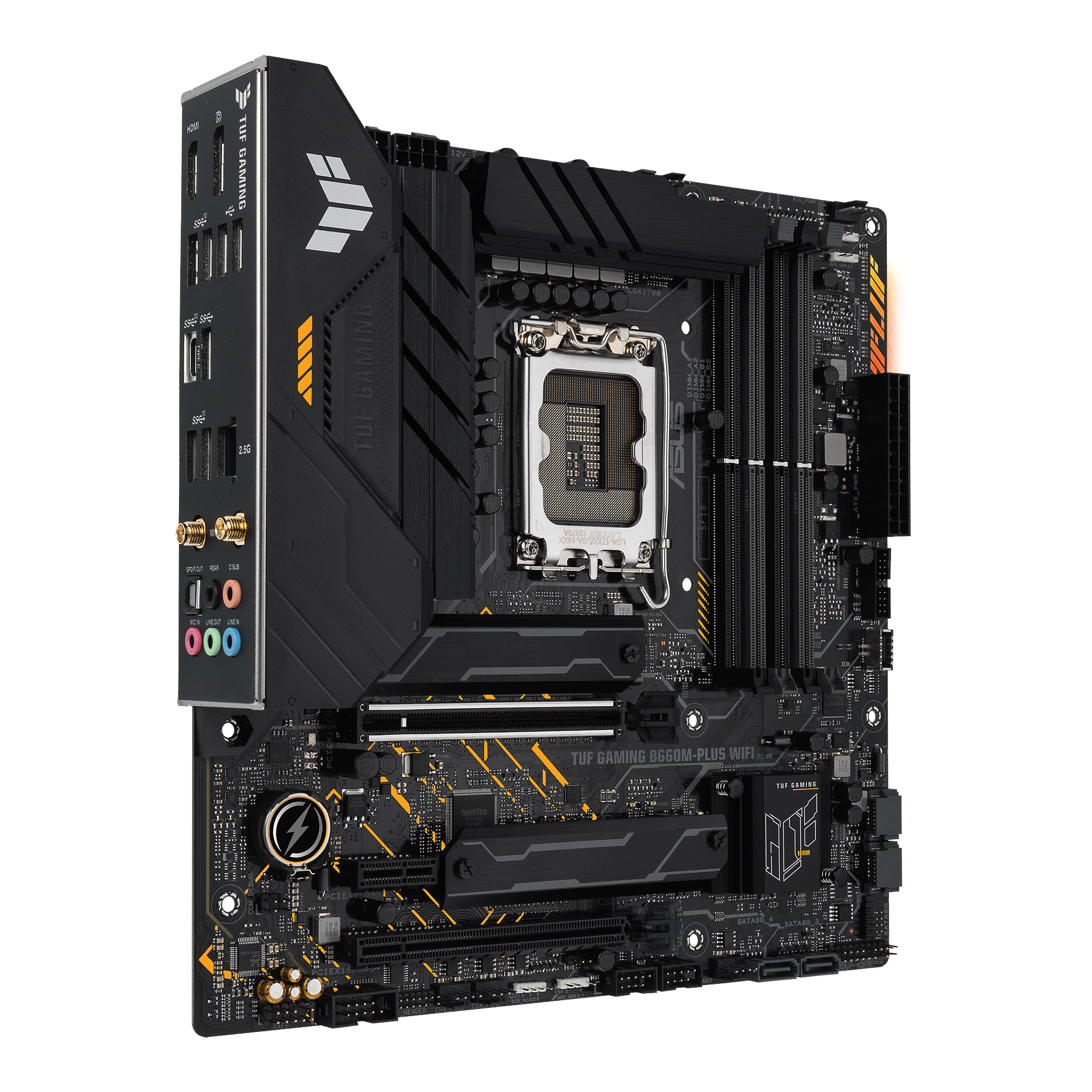 ASUS TUF GAMING B660M-PLUS WIFI D4 LGA1700 4xDIMM DDR4 mATX 4xSATA 2xM.2 1xHDMI 1xDP MB