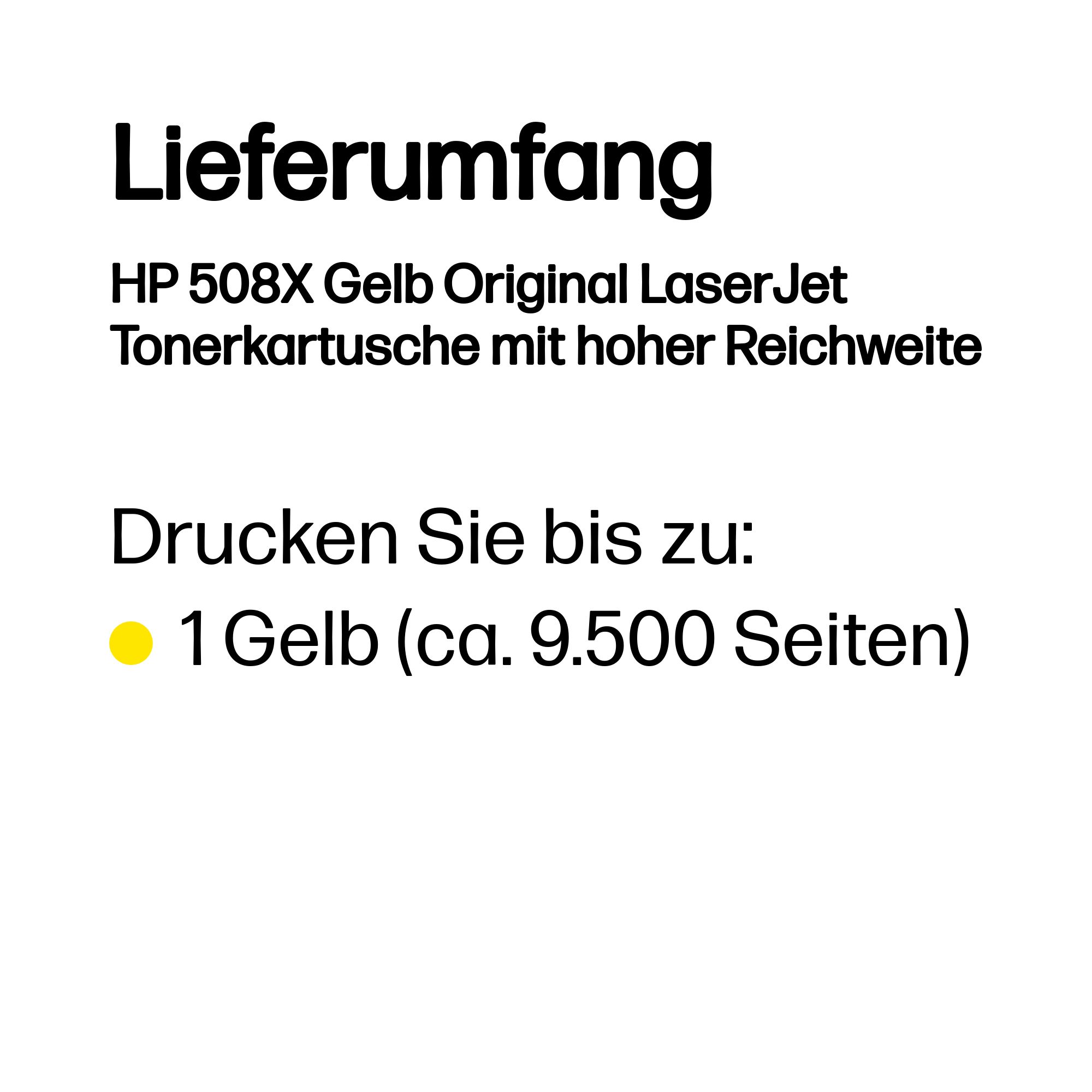 HP 508X (CF362X) gelb Tonerkartusche