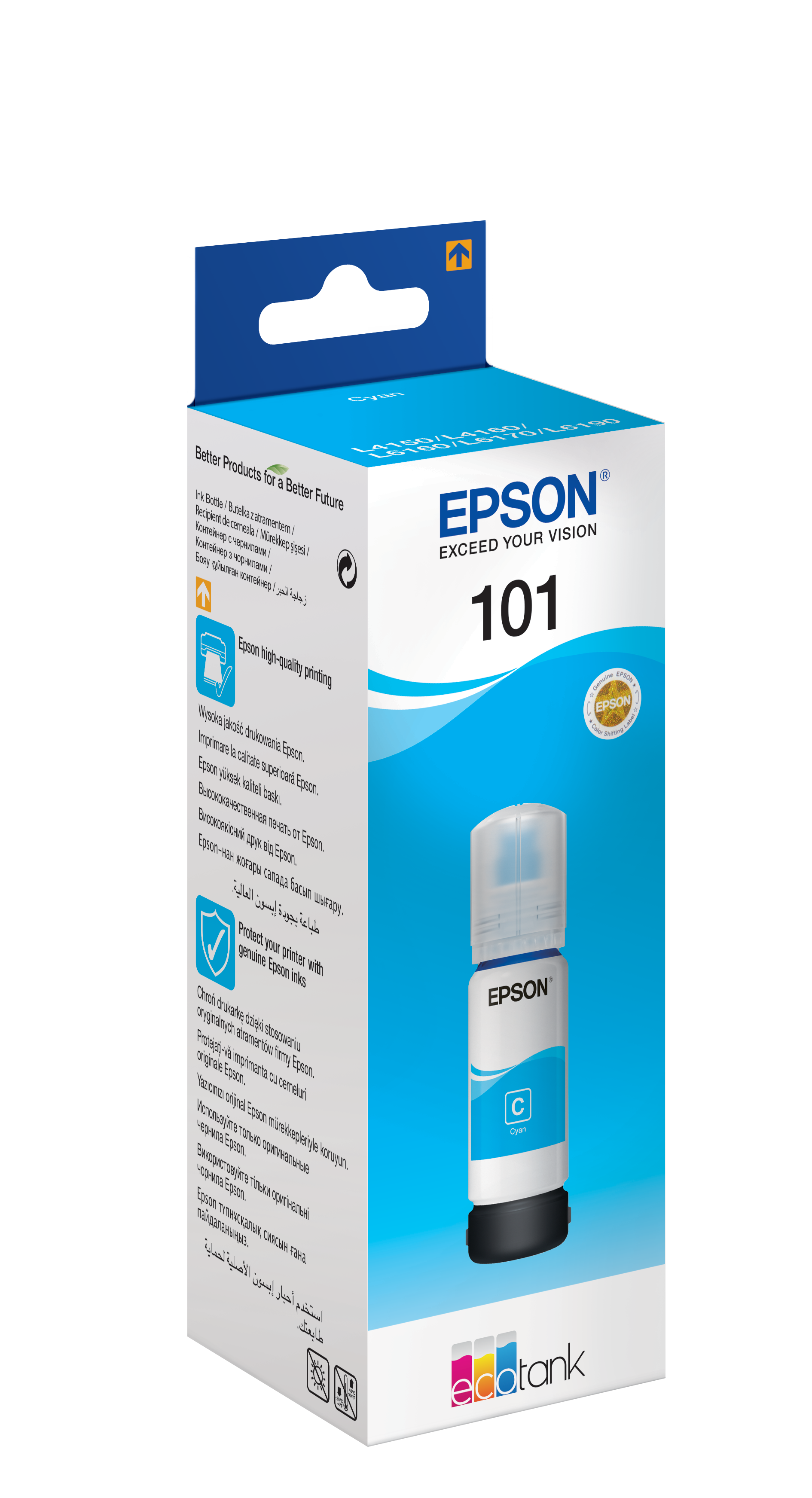 EPSON 1LB EcoTank Cyan ink bottle