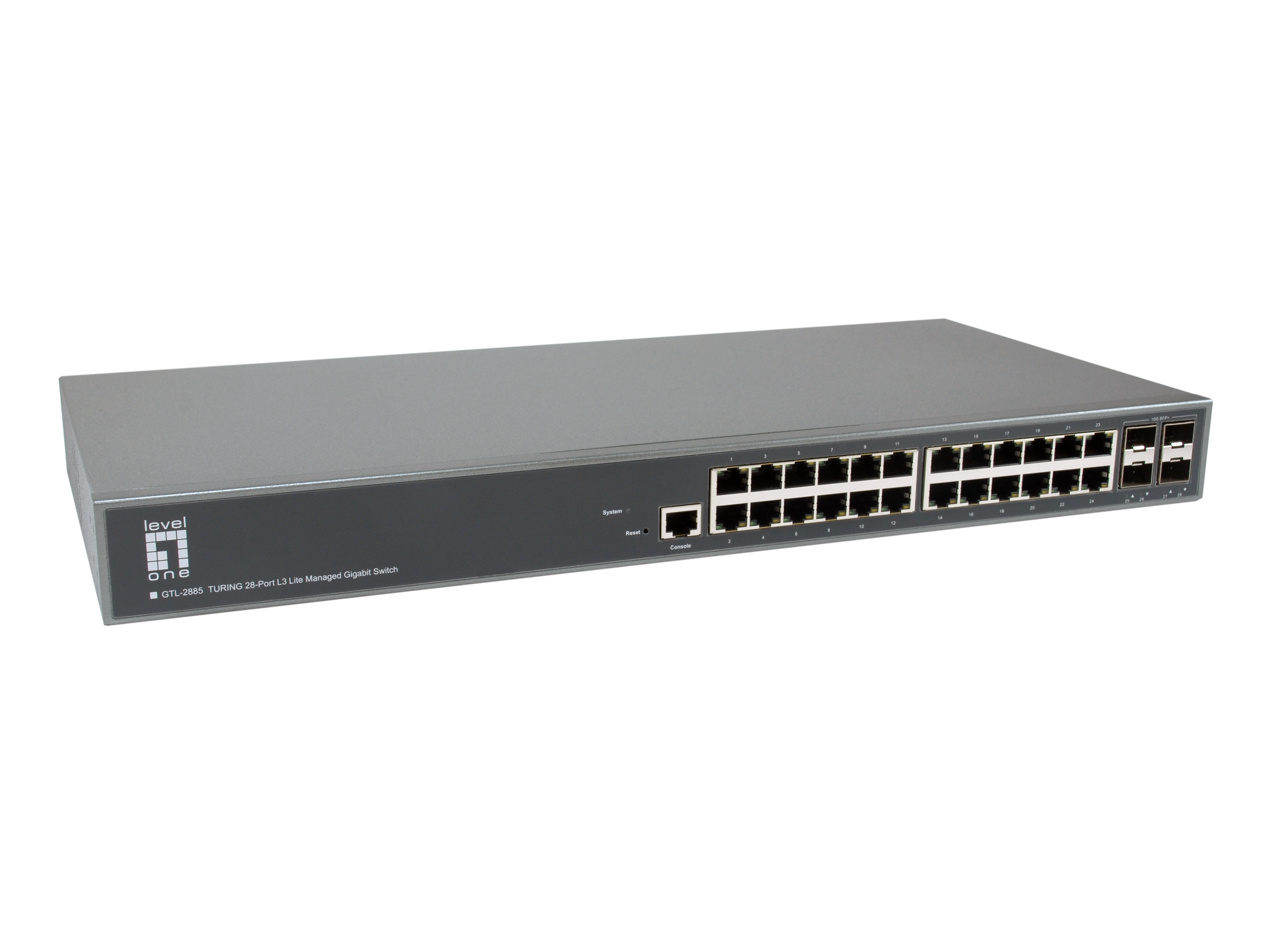 LevelOne Switch 24xGE/4x10GSFP+ TURING 19 Managed L3