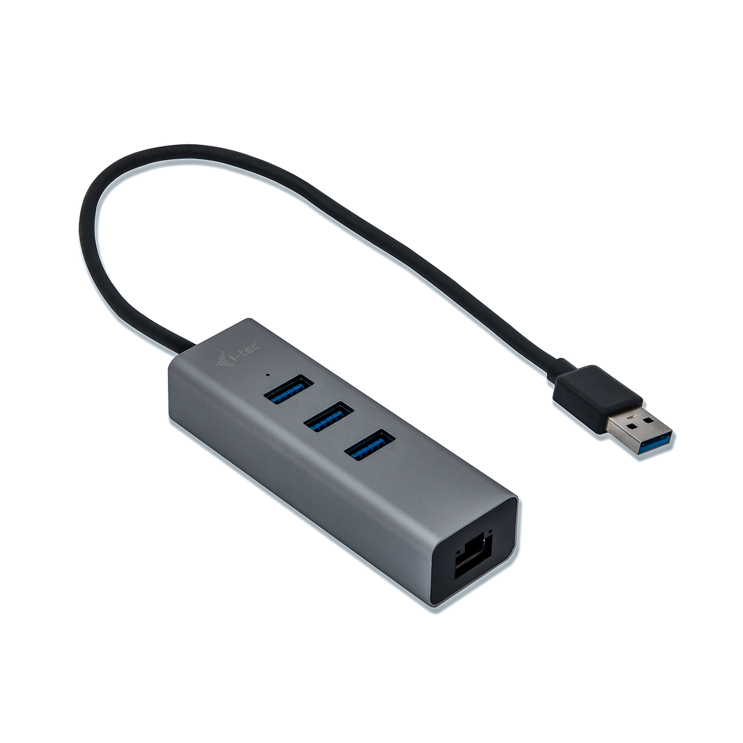 I-TEC USB 3.0 3-PORT HUB + GLAN 3X USB 3.0 RJ-45 SPACE GREY