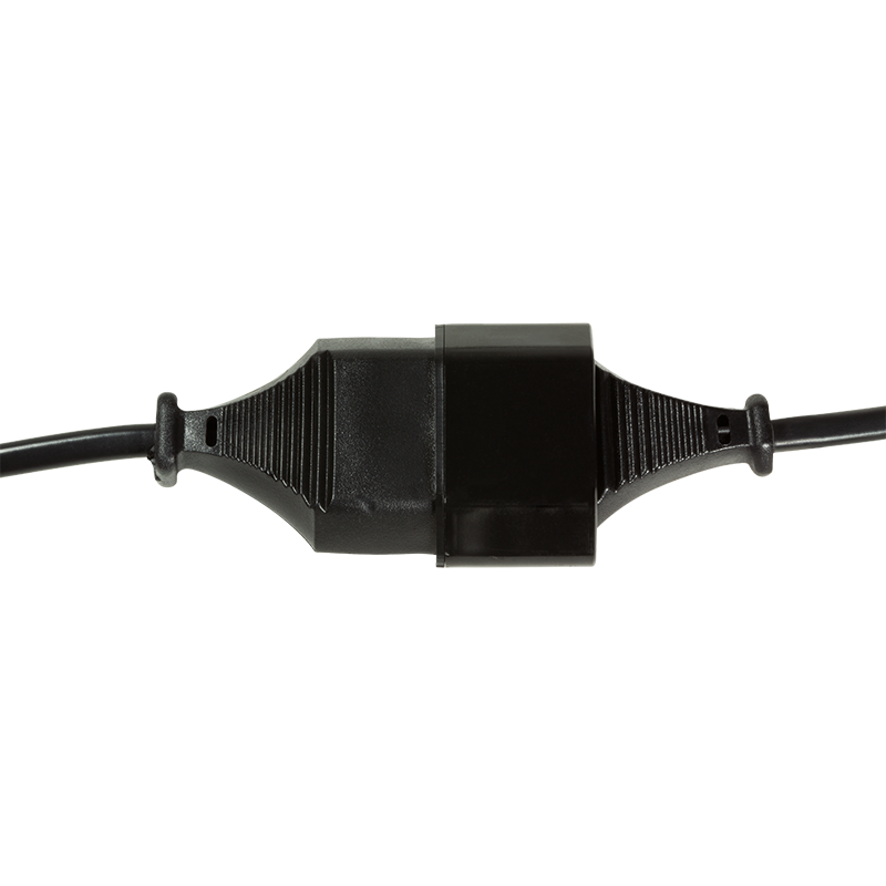 Logilink Netzkabel Euro CEE 7/16 Stecker zu Dose, 1m schwarz