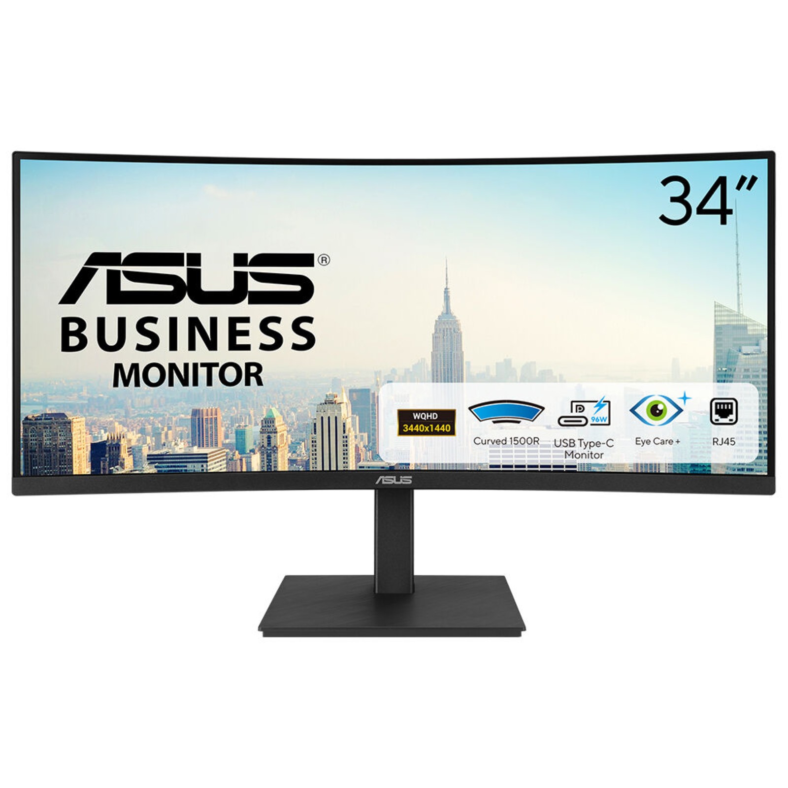 ASUS VA34VCPSR 86,36cm 34Zoll WQHD VA 100HZ 4MS GTG RJ45 HDMI BLACK