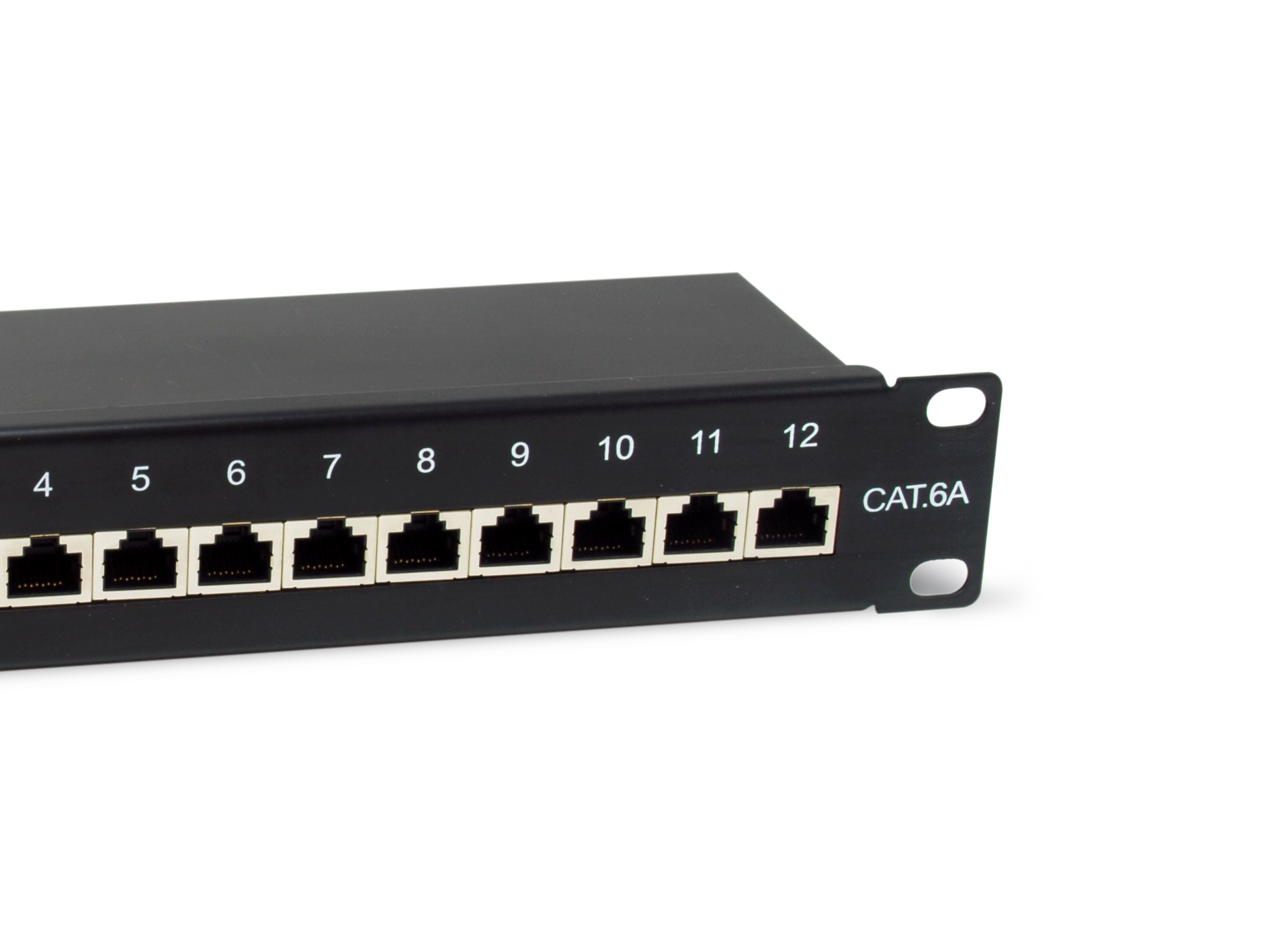Equip 10 Patchpanel 12xRJ45 Cat6a FTP 1U 500MHz RAL9005
