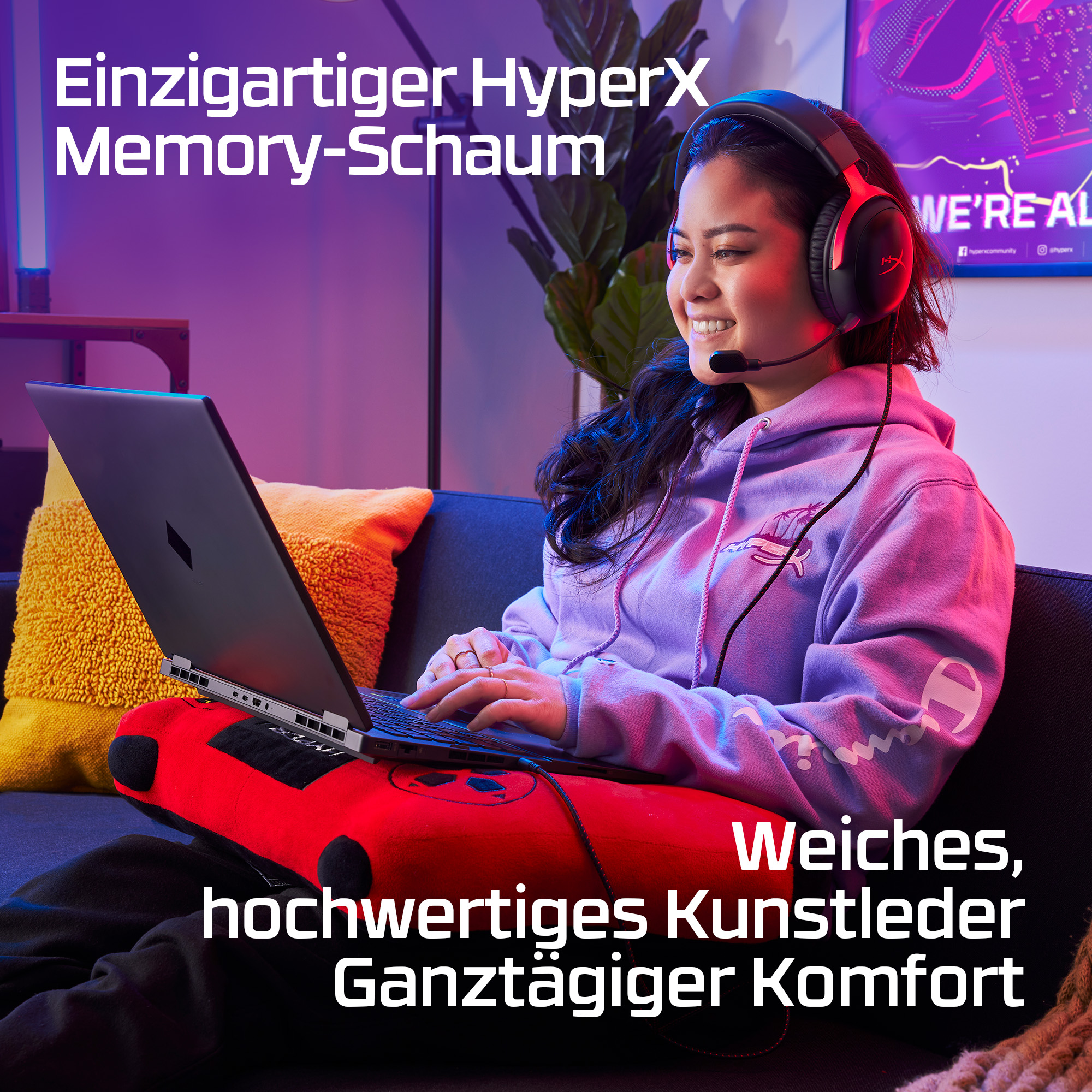 HP HyperX Cloud III gamer headset BLK/RED