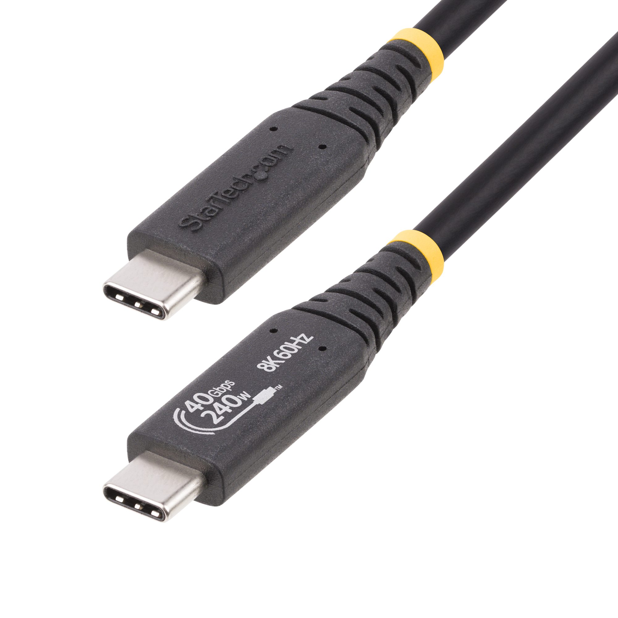 STARTECH.COM 50cm USB4 Kabel USB-IF Zertifiziertes USB-C Kabel 40Gbps 240W PD 3.1 EPR 8K60Hz USBC Monitor/Ladekabel