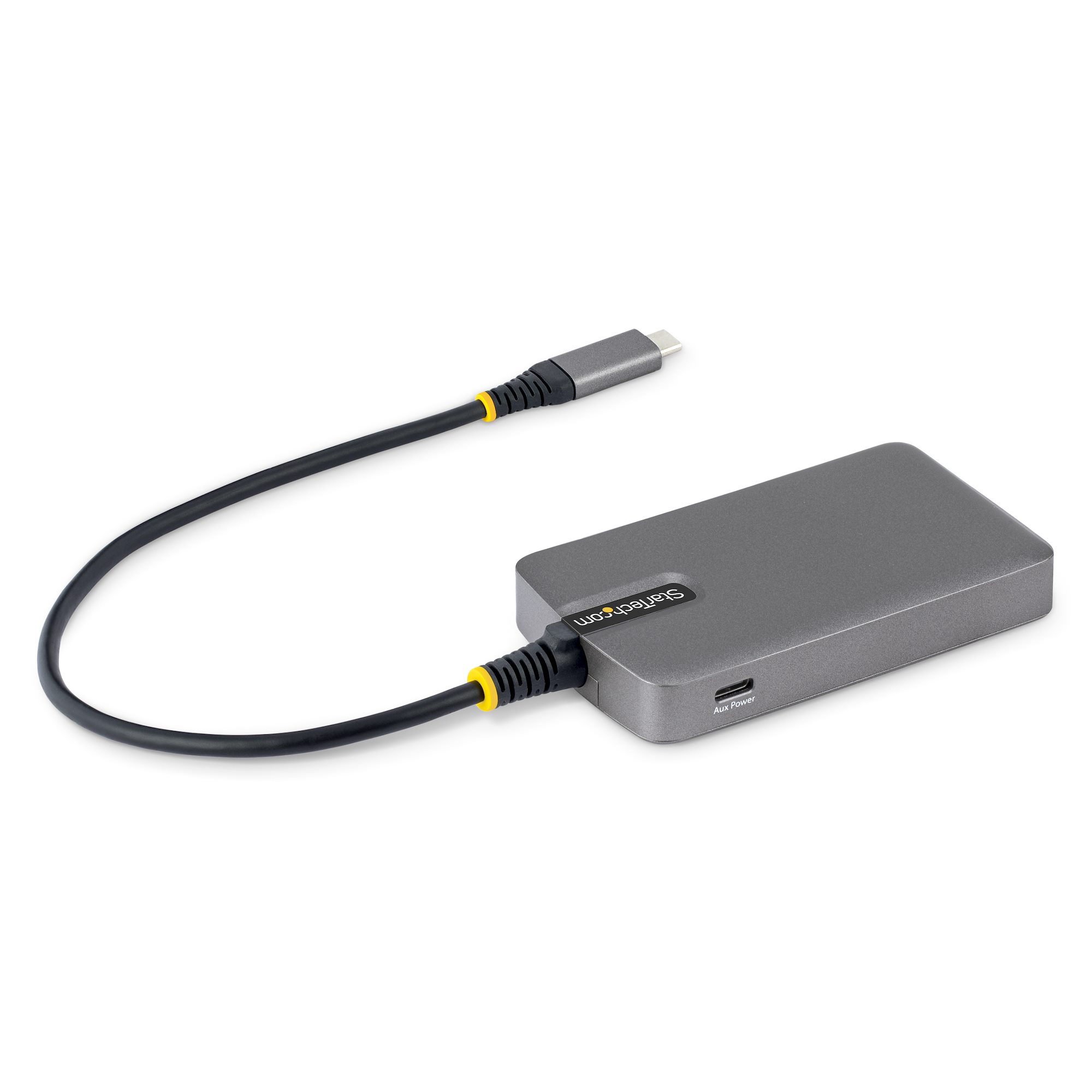 STARTECH.COM 4-Port USB-C Hub 5Gbps Busbetrieben USB-C zu USB-A Hub USB C-Netzteil Port 30cm Kabel Reisehub USBC auf A Adapter