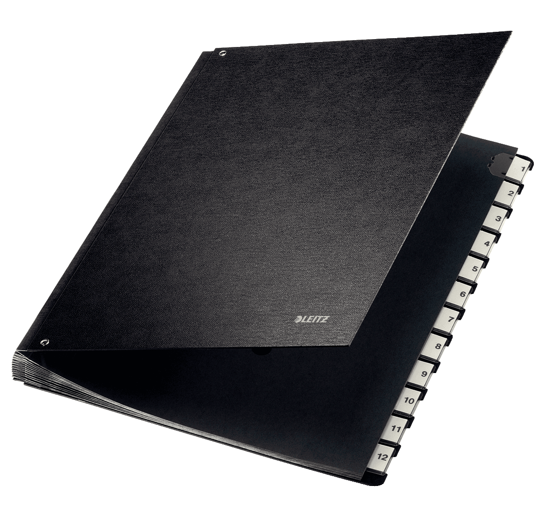 LEITZ Pultordner 5812 1-12 schwarz, 1 St.