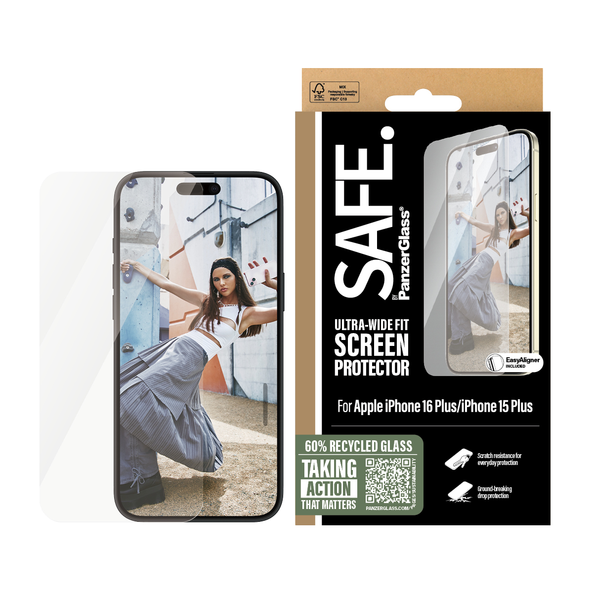 SAFE BY PANZERGLASS SCREEN PROTECTOR IPHONE 16 6.7INCH ULTR