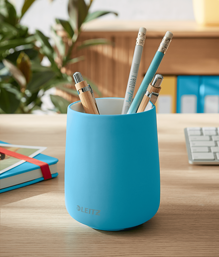 LEITZ Stiftehalter Cosy blau Keramik 8,7 x 8,7 x 10,8 cm