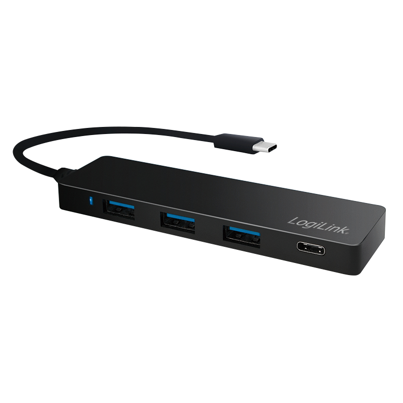 LogiLink USB-C 3.1-Hub 4-Port schwarz