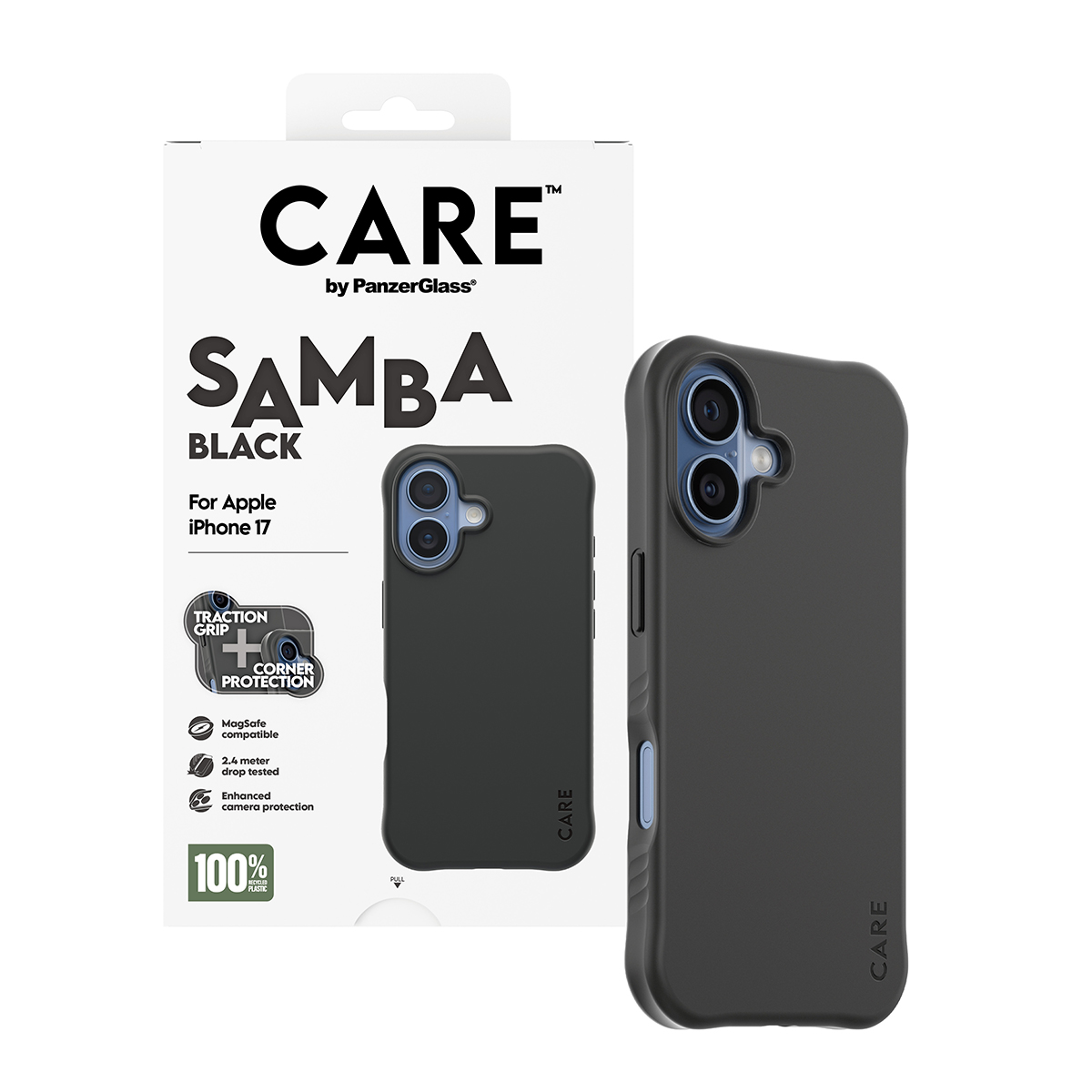 CARE BY FASHIONABLE CASE SAMB BLACK W. MAGSAFE IPHONE 17