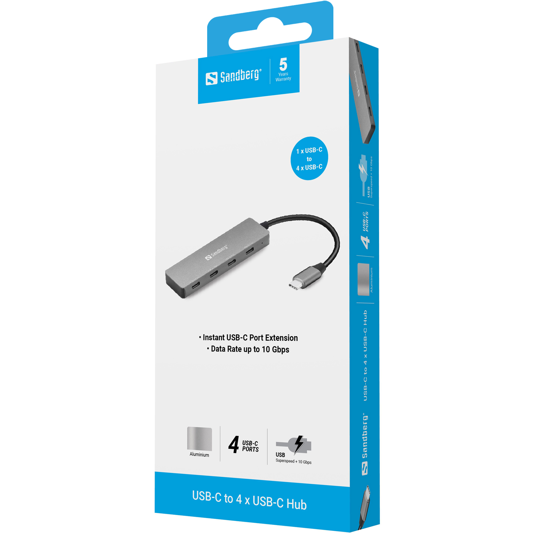 SANDBERG USB-C to 4 x USB-C Hub