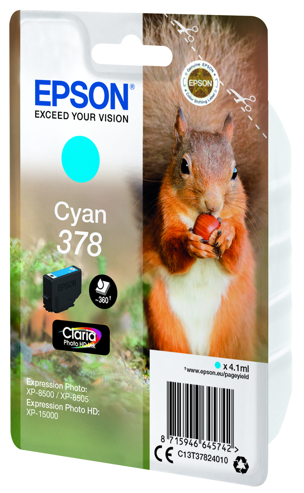 EPSON 378/T37824 (Eichhörnchen) cyan Druckerpatrone