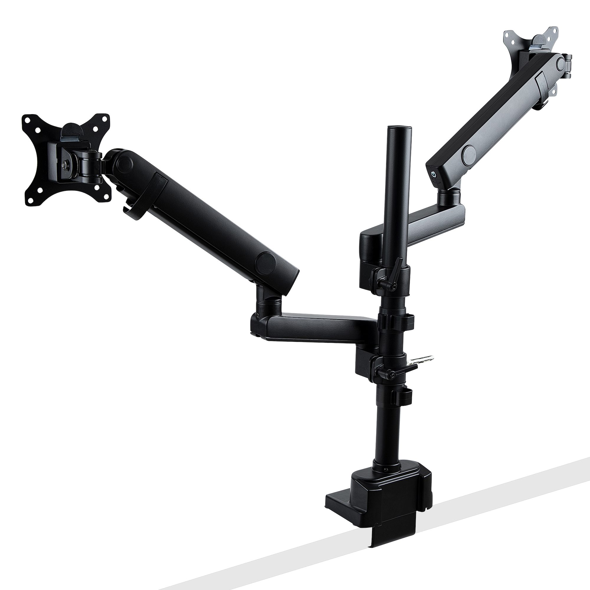 DESK MOUNT DUAL MONITOR ARM .
