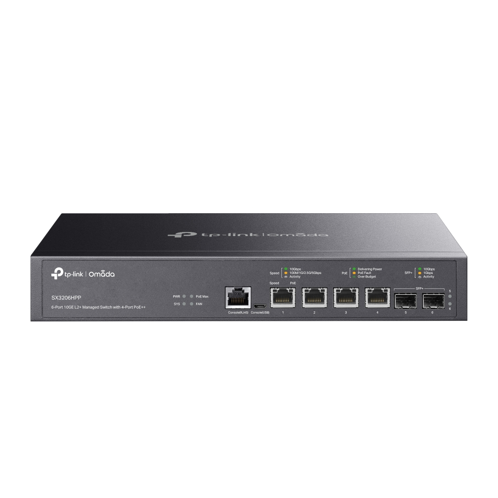 4-PORT 10G MANAGED POE SWITCH L2+ 2-PORT 10G SFP+ 4-PORT POE++