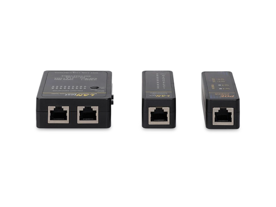 Equip Kabeltester für RJ45/RJ12/RJ11/BNC/PoE schwarz