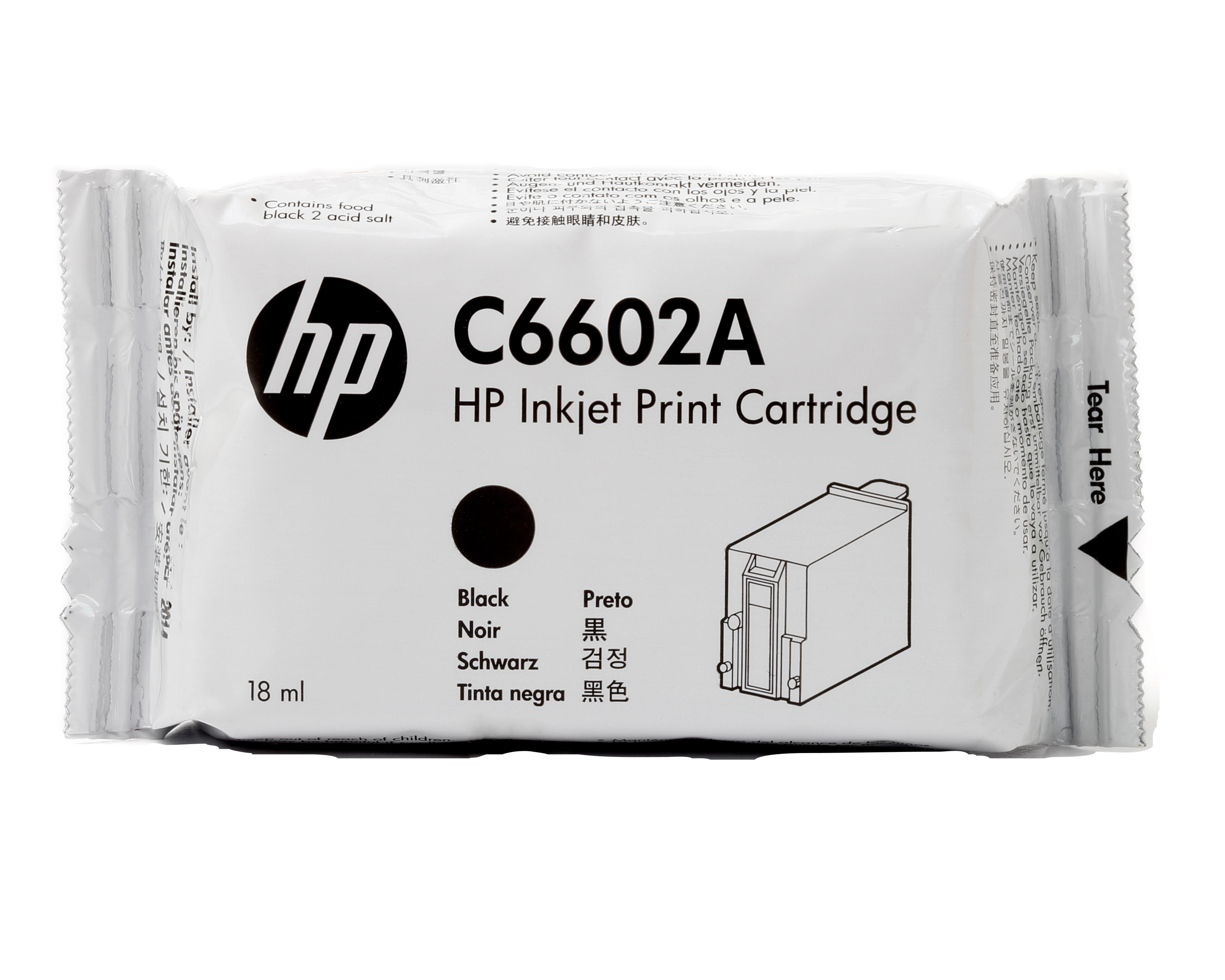HP original TIJ 1.0 original Ink cartridge C6602A black standard capacity 1-pack