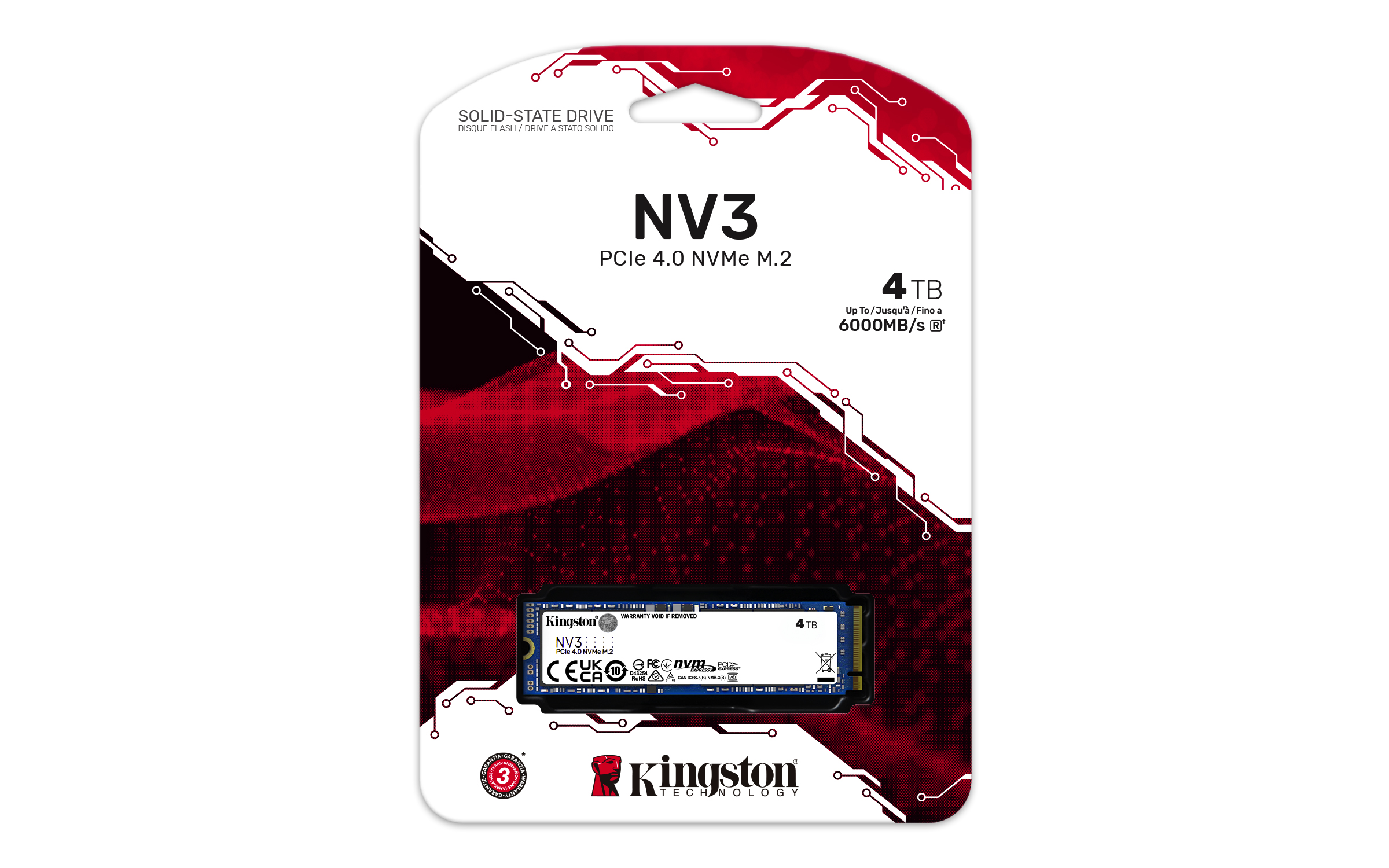 SSD Kingston NV3 4TB Kingston SNV3S/4000G M.2 PCIe 4.0 NVMe
