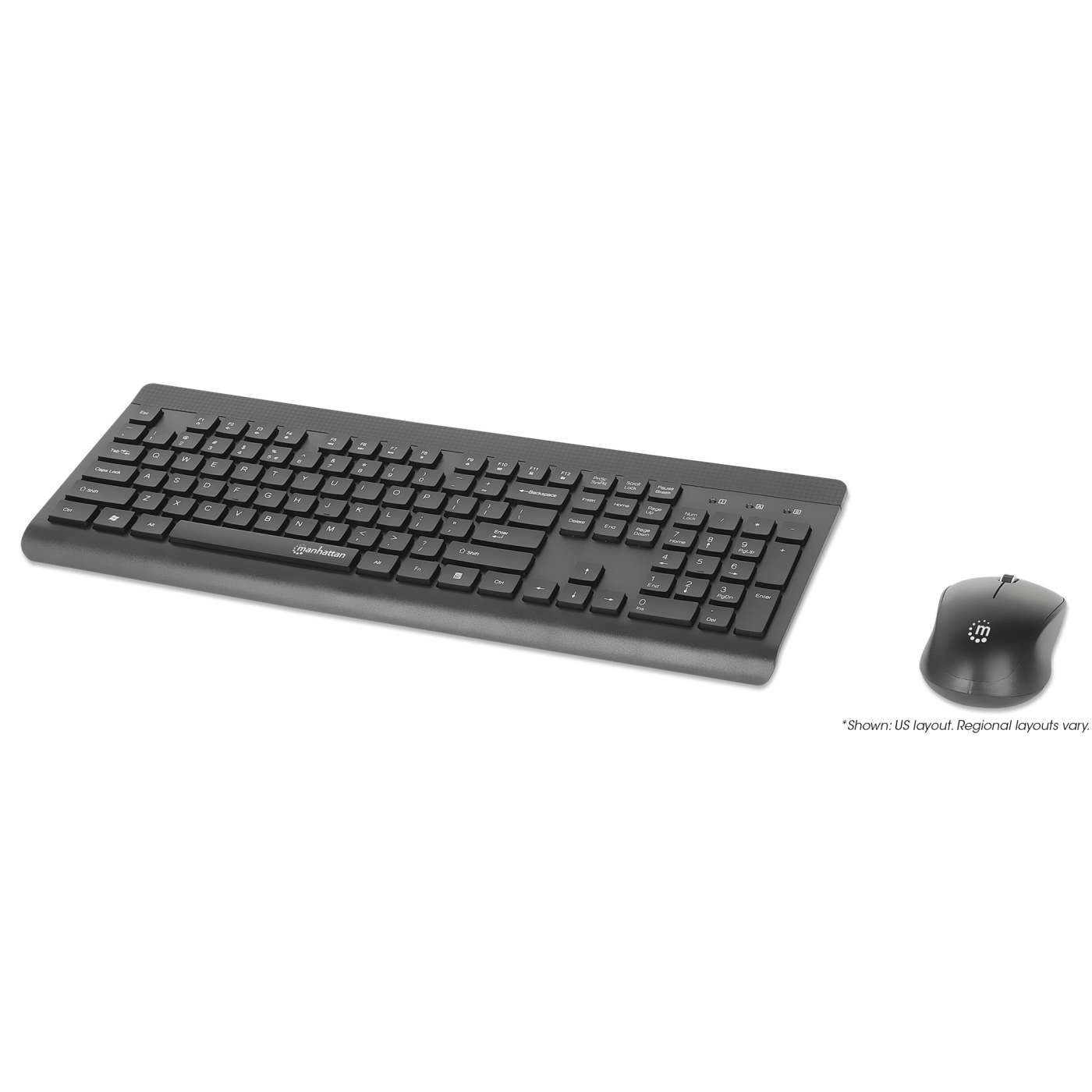MANHATTAN Funk-Tastatur-Maus-Set MWK7350 schwarz