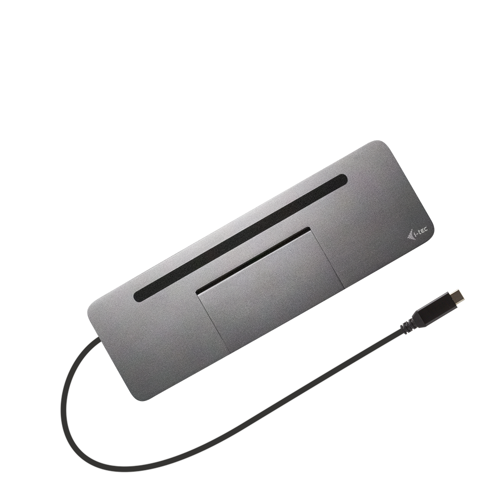 I-TEC USB-C Metal 4K 3xDisplay DS 1xHDMI1xVGA1xDP 1xSD+1xmicroSD CR 1xGLAN 1x3.5mmAudio 2xUSB 3.0 2xUSB 2.0 1xUSB-C PD+ Netztei 100W