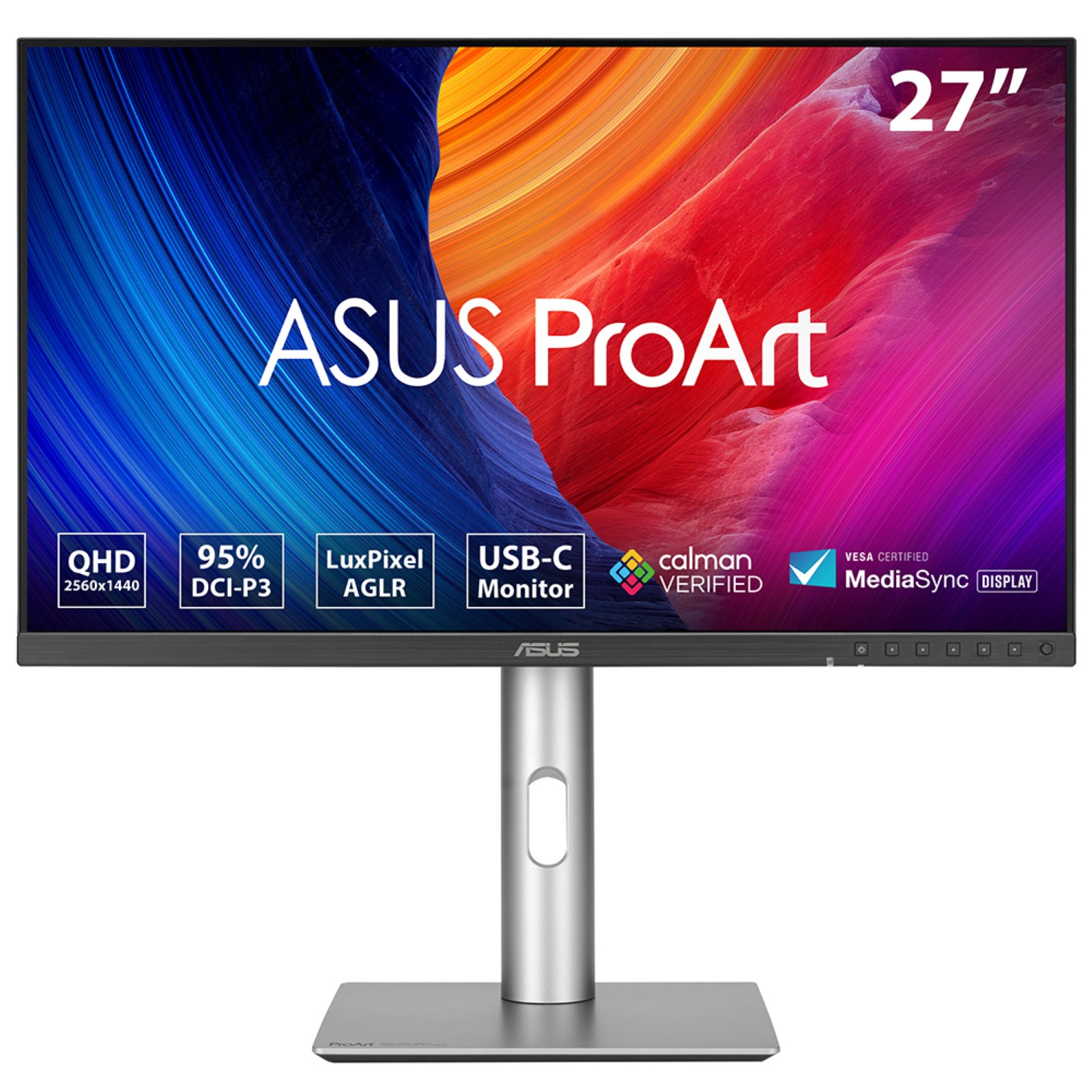ASUS ProArt Display PA278CFRV 68,58cm 27Zoll IPS WLED WQHD 16:9 100Hz 350cd/m2 5ms HDMI 2xDP USB-C 3xUSB 3.2 Type-A USB 3.2 Type-C