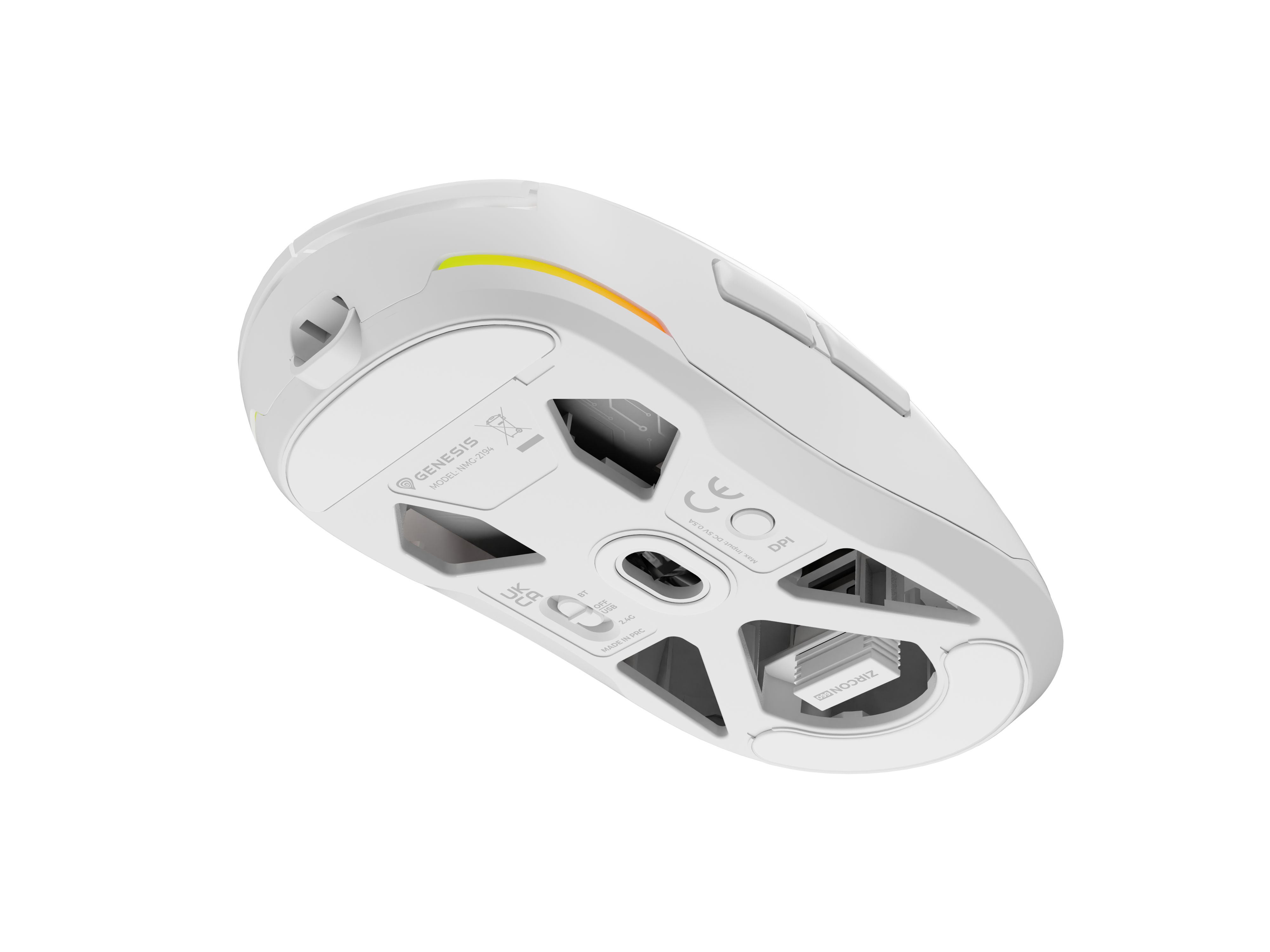 Genesis Gaming Maus ZIRCON 660 PRO kabellos weiß