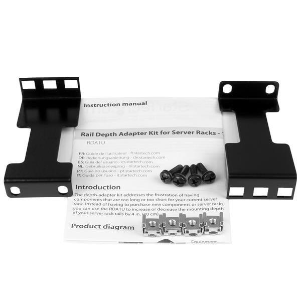 4IN RACK DEPTH ADAPTER - 1U .
