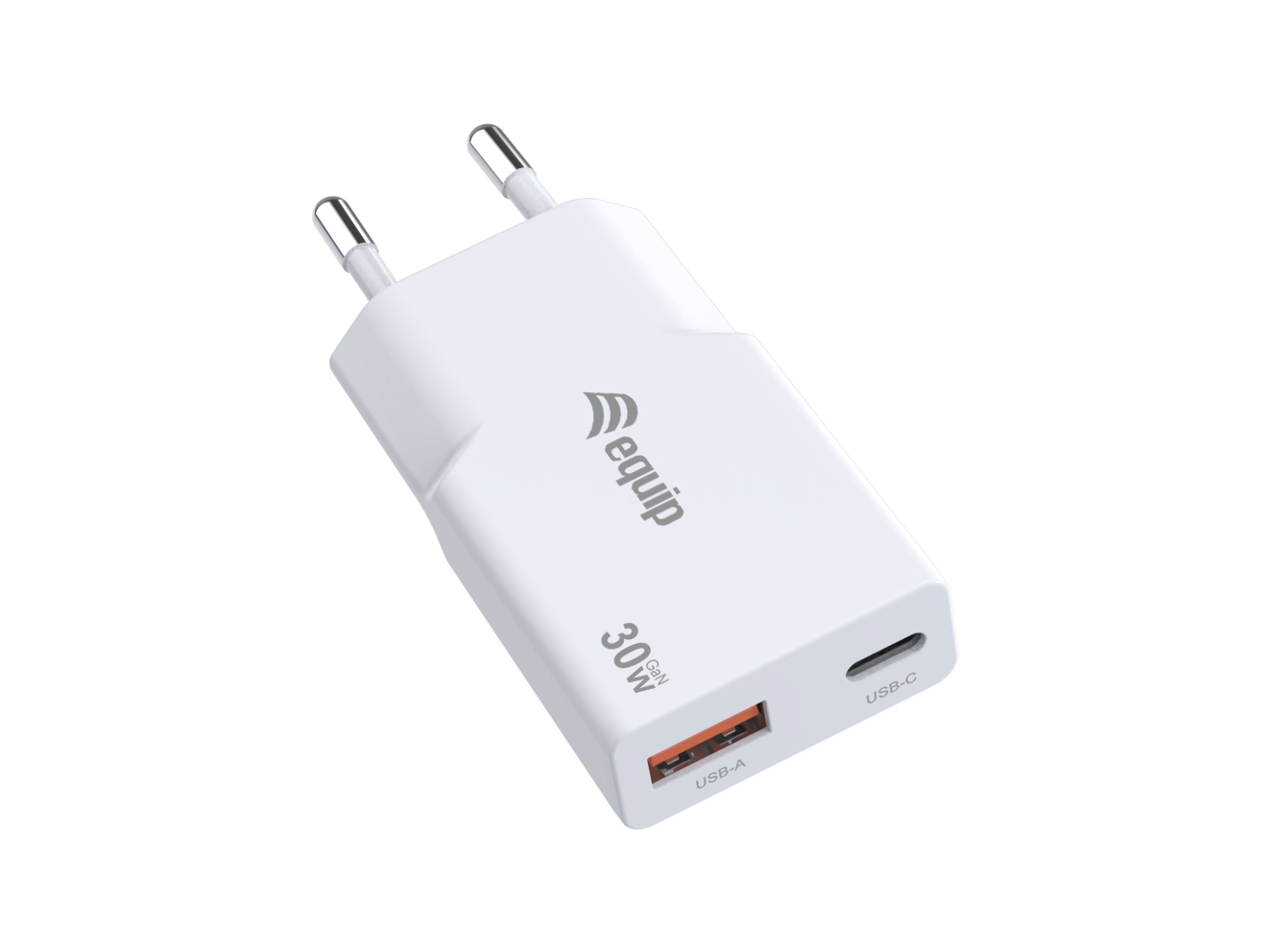 Equip Ladegerät 2Port USB-C PD3.0/USB-A GaN Slim 30W ÜSS ws