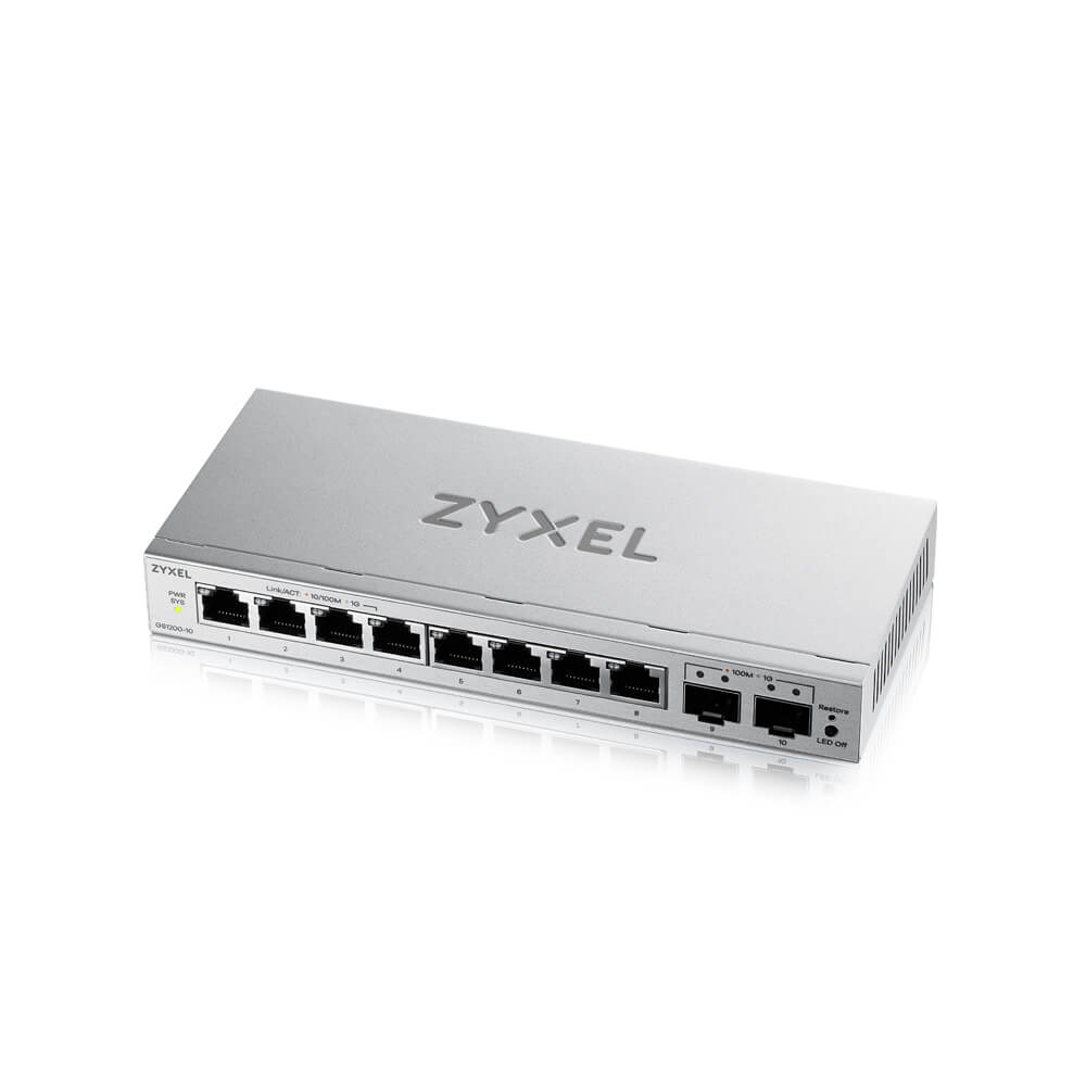 Zyxel GS1200-10V3 8-Port Gigabit, 2xSFP web/smart managed