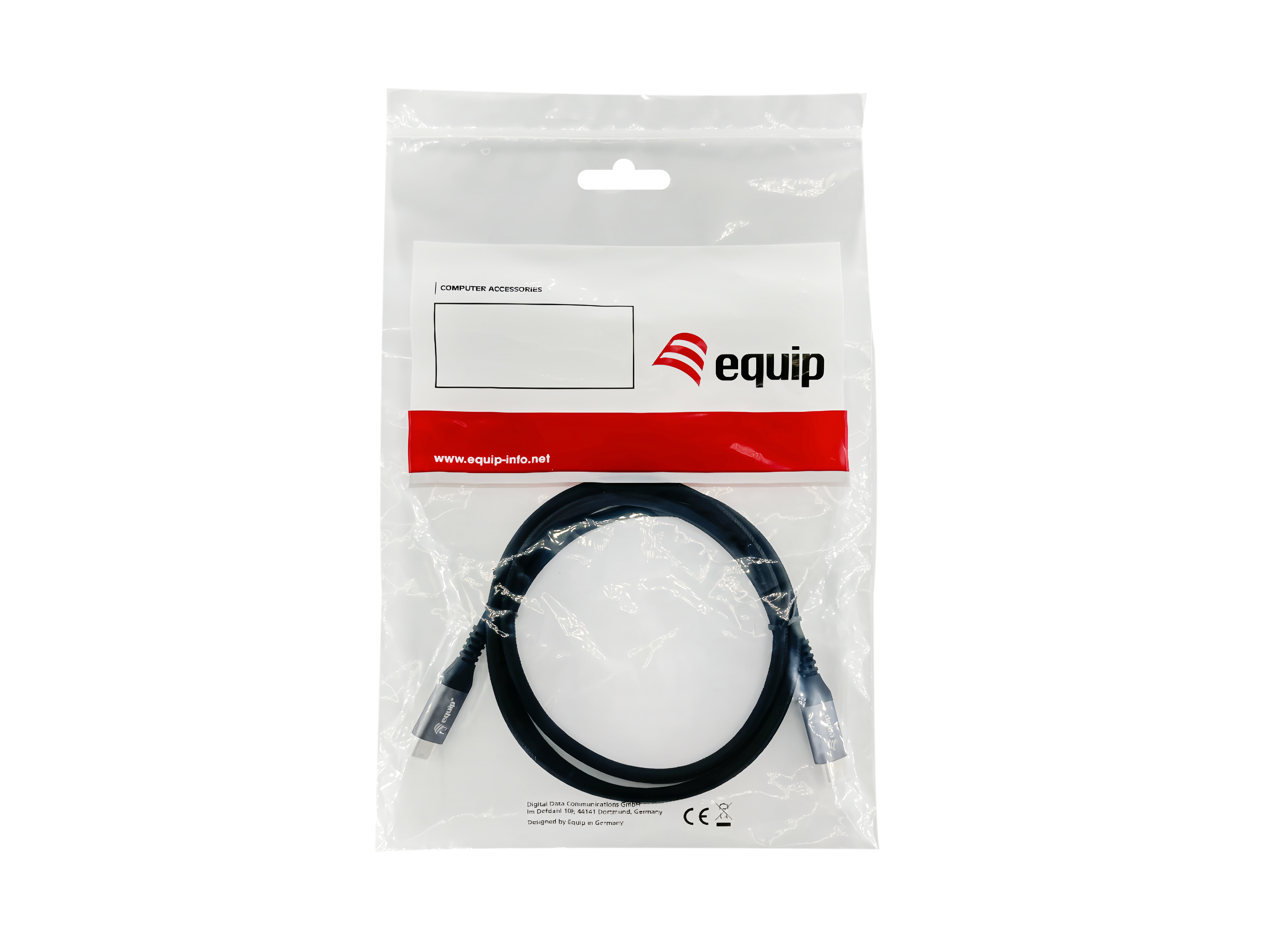 Equip Kabel USB-C3.2->C Gen2 Erweiter. St/Bu 1.00m schwarz