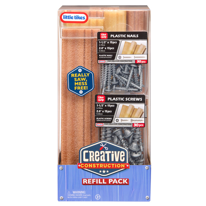 Little Tikes Creative Construction - Holz, Nägel und Schraubenset, Kinderwerkzeug