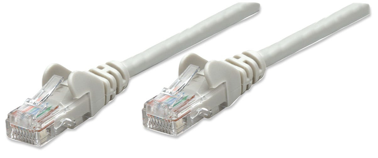 INTELLINET Patchkabel RJ45 U/UTP Cat6 15m Hebelschutz grau