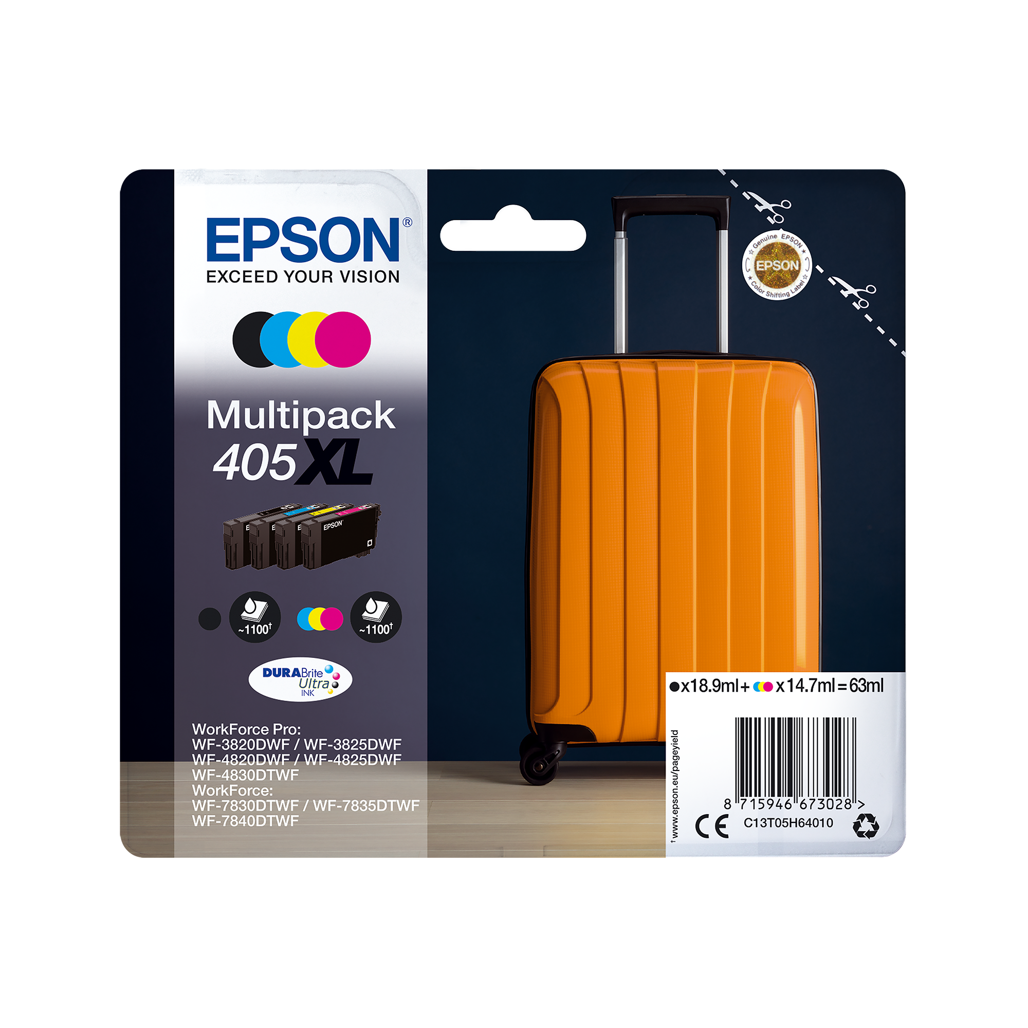 EPSON 2LB Multipack 4-colours 405XL DURABrite Ultra Ink w/s