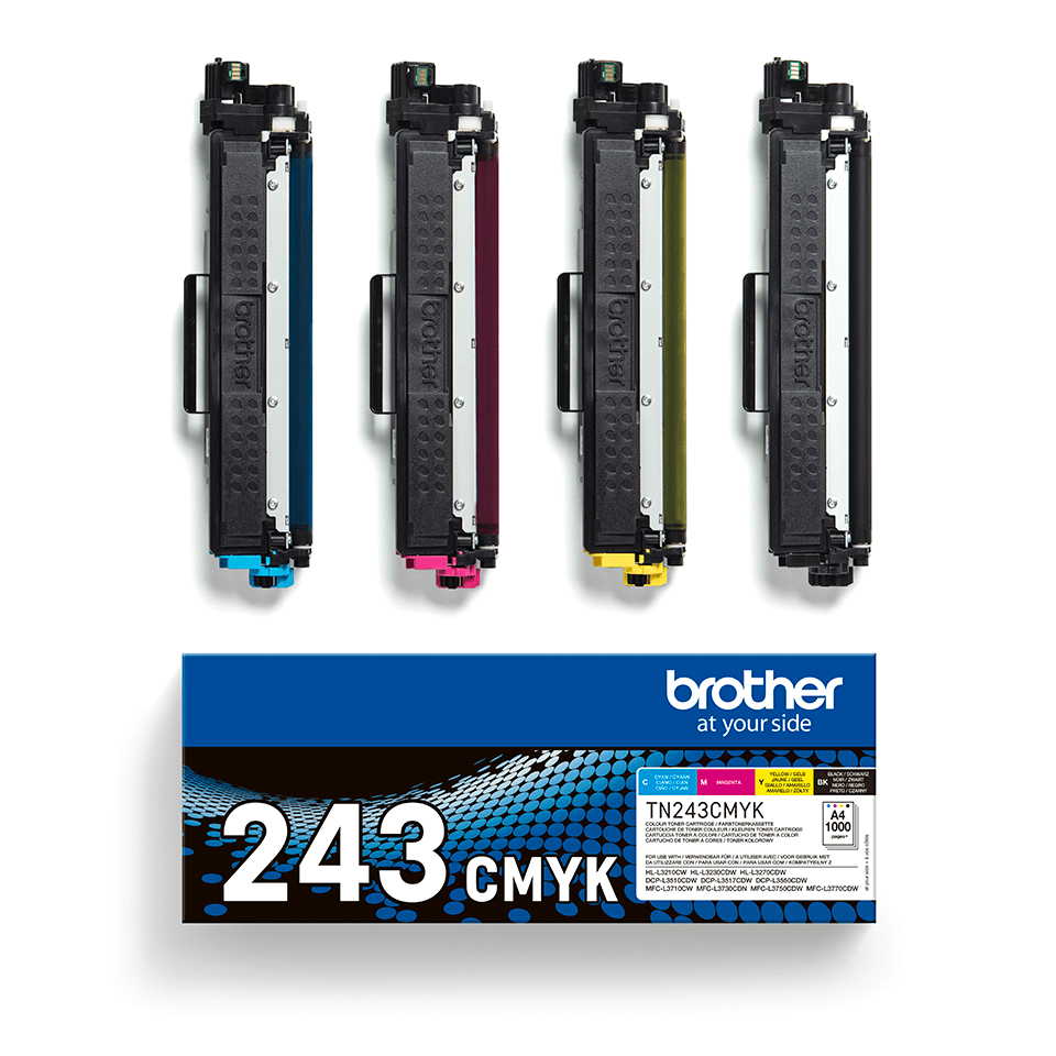 TN-243CMYK MULTIPACK 4 1000P F/ DCP-L3510CDW L3550CDW