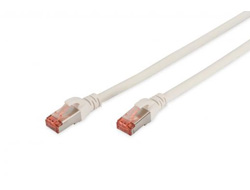 DIGITUS CAT 6 S/FTP Patchkabel, 3m, weiß