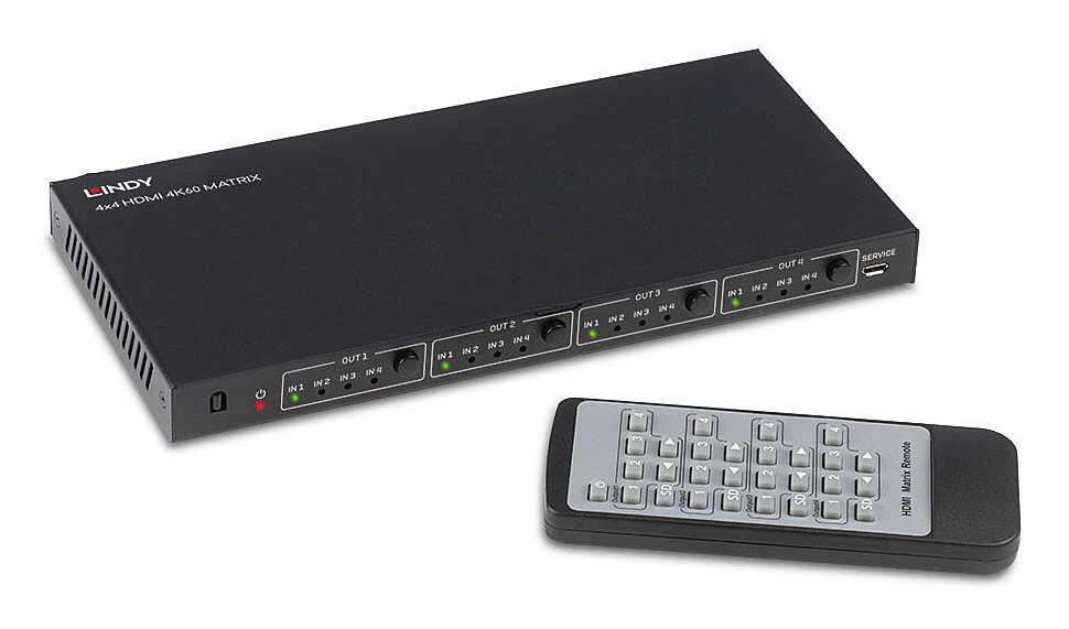 LINDY Matrix Switch HDMI 1.4 10.2G 4x4 4K2K@30 1080p@120
