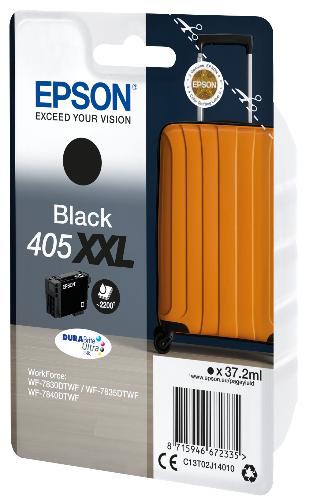 EPSON 4LB Singlepack Black 405XXL DURABrite Ultra Ink w/s