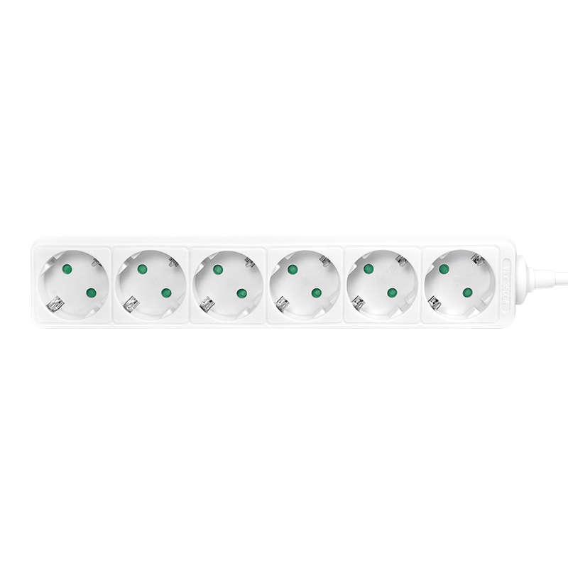 Logilink Steckdosenleiste 6-fach mit Schutzkontakt , weiß