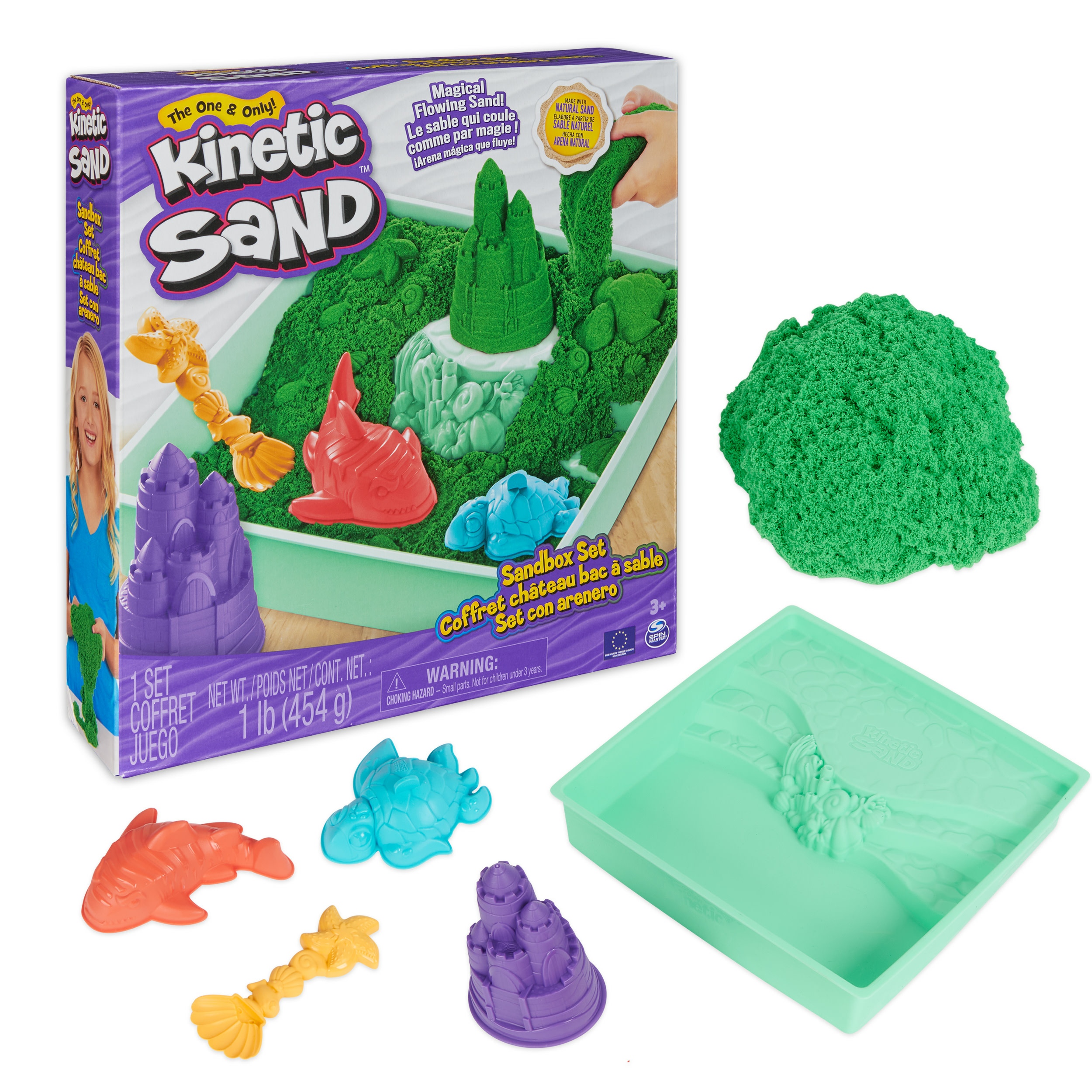 Kinetic Sand - Sandbox Set grün, Spielsand