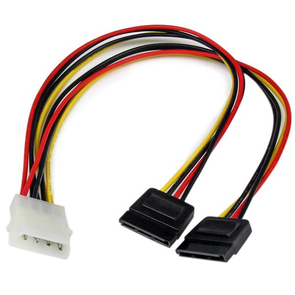 StarTech.com SATA Y-Stromkabel 12in LP4 zu 2 × SATA 0,304 m Molex (4-Pin)