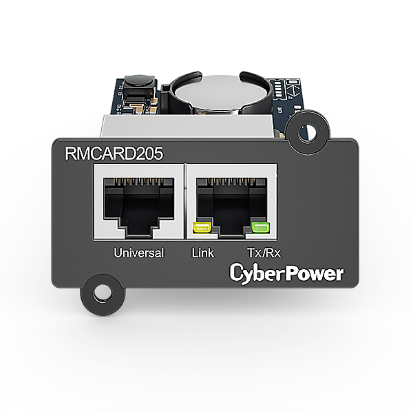 CYBERPOWER RMCARD205 Netzwerkkarte fuer SNMP SLOT - Kompatibel zu OL OLS OR und PR Serie zwei Anschluesse: Netzwerk - Sensor