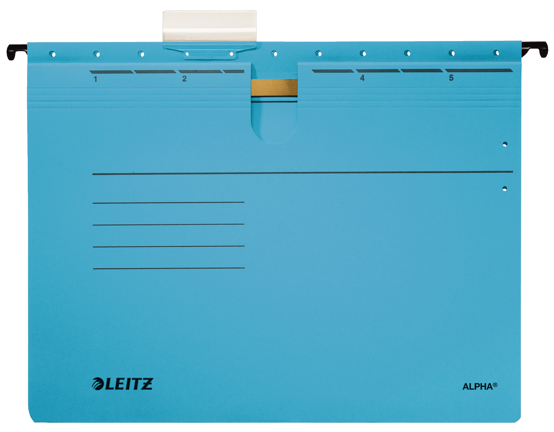 LEITZ Hängehefter ALPHA® 1984 Karton blau DIN A4 1x kaufmännische Heftung, 5 St.