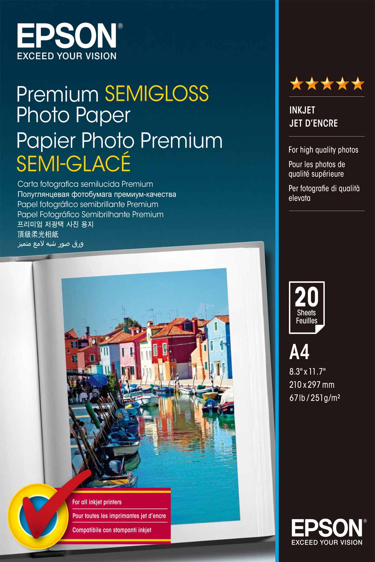 EPSON Fotopapier S041332 DIN A4 seidenmatt 251 g/qm 20 Blatt