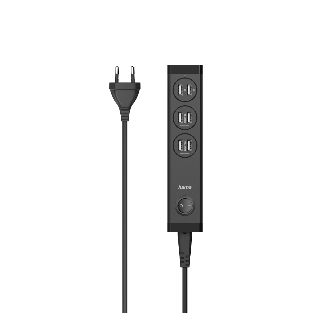 hama USB-Ladestation Ladekabel mit Adapter schwarz, 34 Watt
