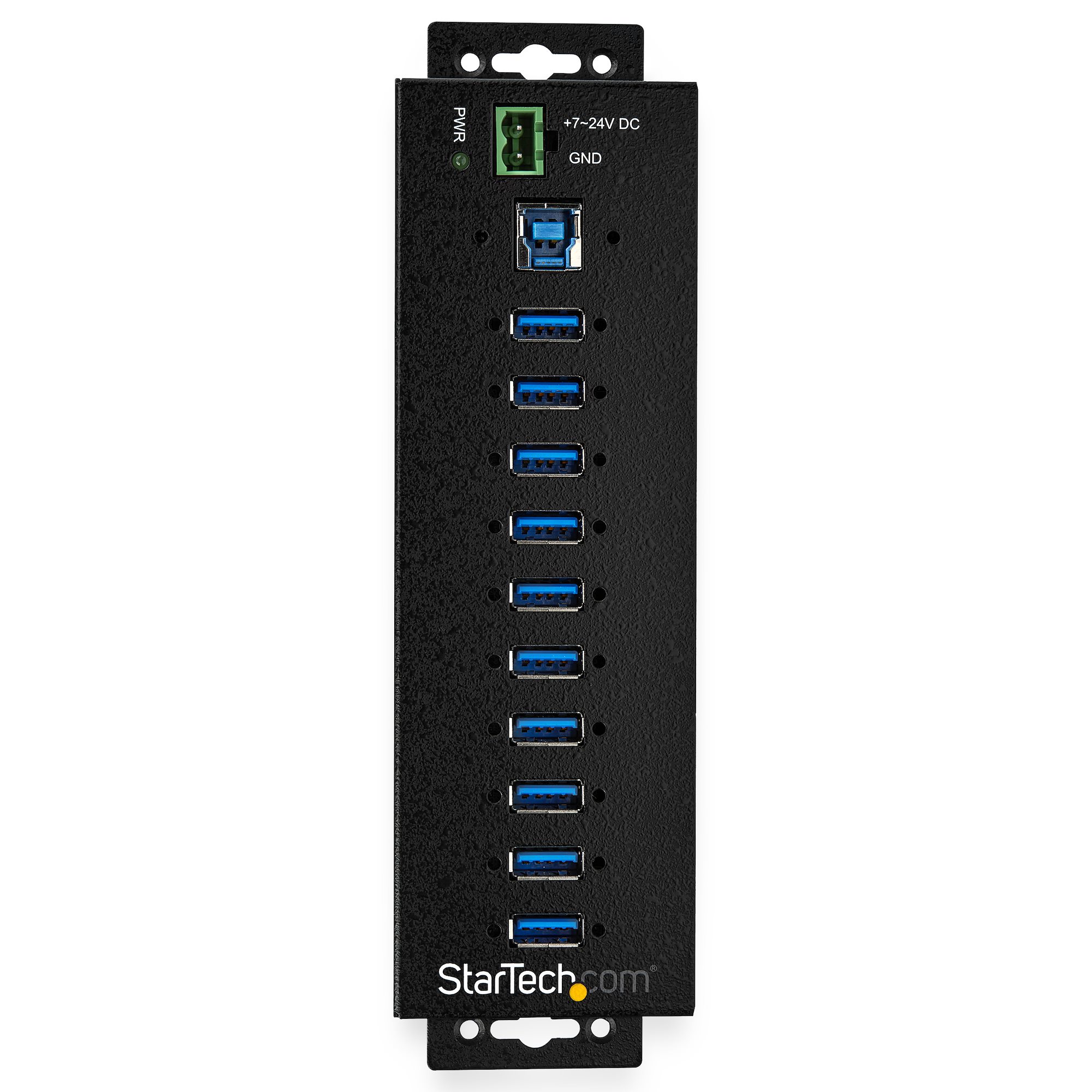 STARTECH.COM 10-Port Industrial USB 3.0 Hub with External Power Adapter - ESD & 350W Surge Protection HB30A10AME