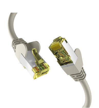 CAT6A GREY 10M PATCH CORD RJ45 S/FTP LSZH 10GBIT CU LAN