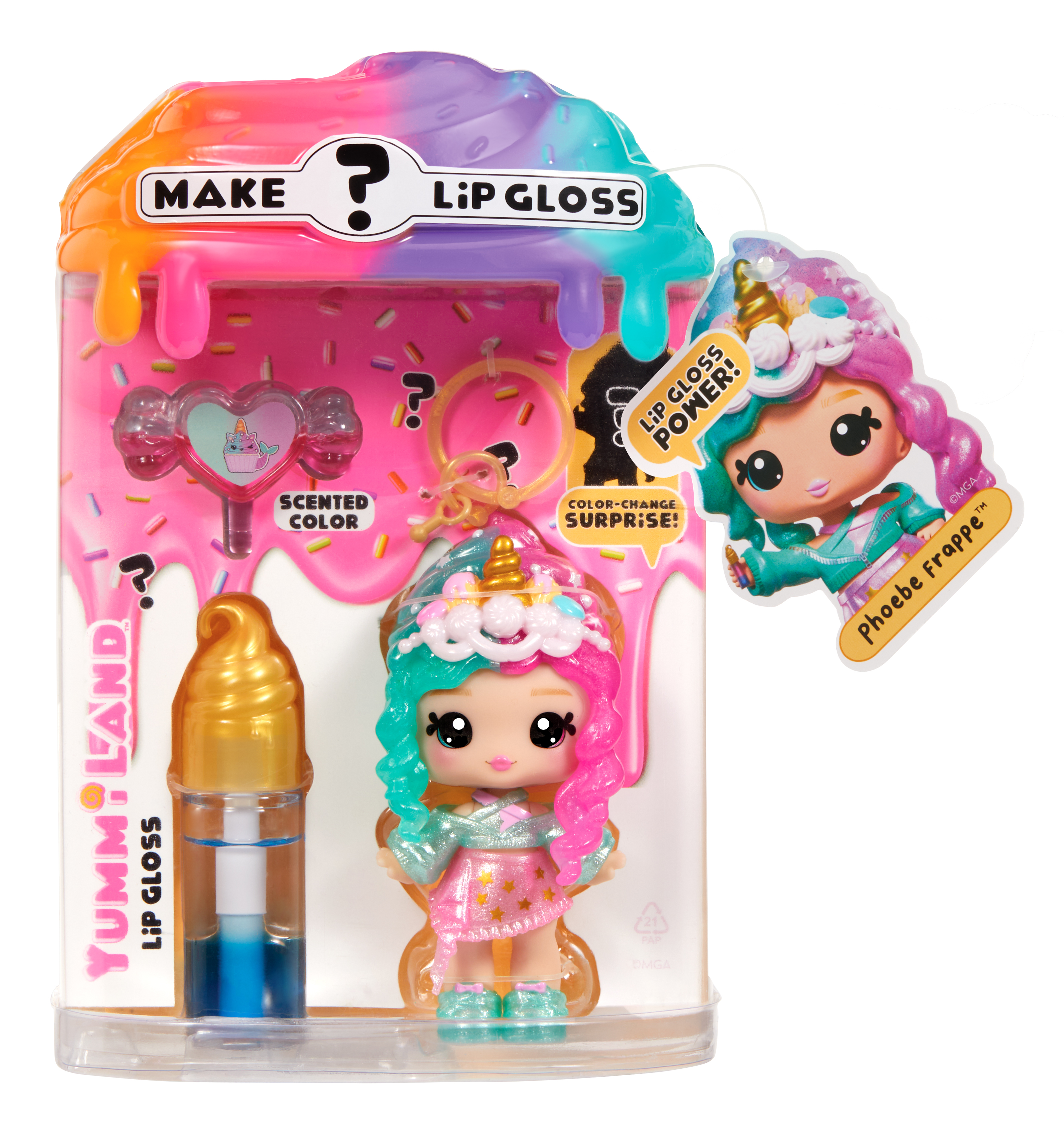 Yummiland Lip Gloss Doll: Mystery Color Change - Phoebe Frappe, Puppe